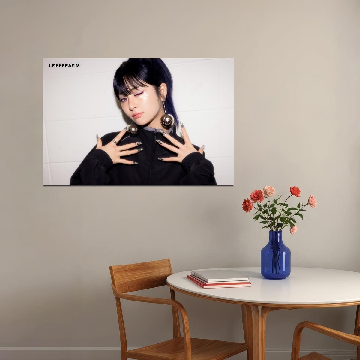 LE SSERAFIM Huh Yunjin CRAZY Album Concept Photo Music Poster K-Pop  Aesthetic K-pop Female Girl Group Korean Fashion Idol Wall Art Print