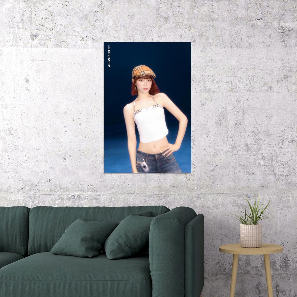 LE SSERAFIM Kim Chaewon CRAZY Album Concept Photo Music Poster K-Pop  Aesthetic K-pop Female Girl Group Korean Fashion Idol Wall Art Print