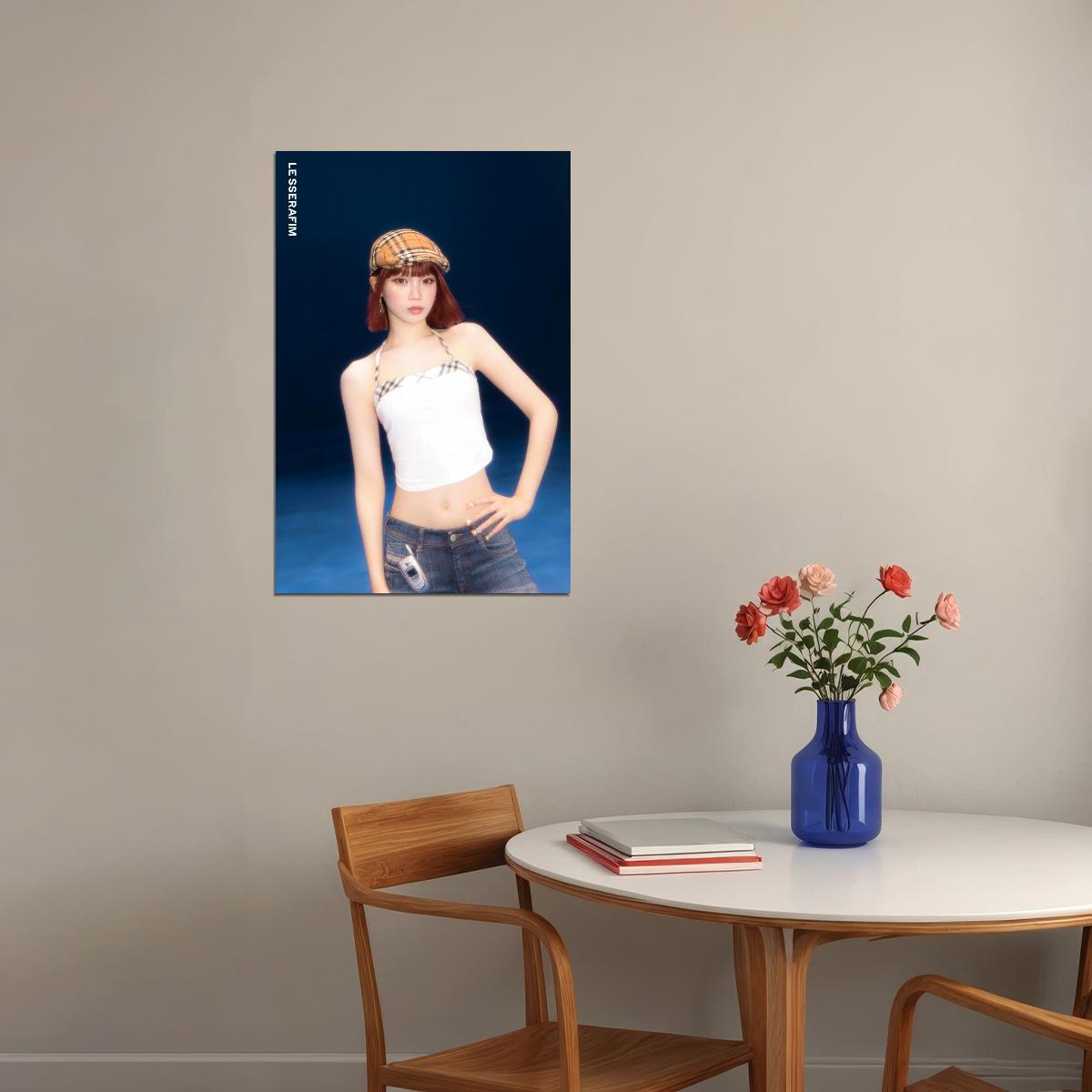 LE SSERAFIM Kim Chaewon CRAZY Album Concept Photo Music Poster K-Pop  Aesthetic K-pop Female Girl Group Korean Fashion Idol Wall Art Print