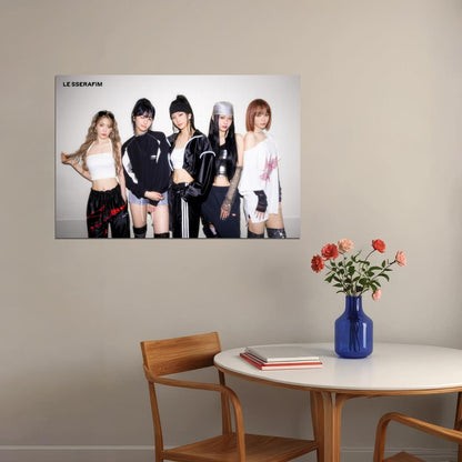 LE SSERAFIM Sakura Chaewon Yunjin Kazuha Eunchae CRAZY Album Concept Photo Music Poster K-Pop Aesthetic Female Girl Group Korean Idol Wall Art Print