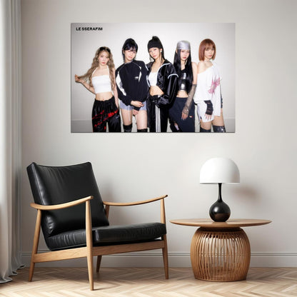 LE SSERAFIM Sakura Chaewon Yunjin Kazuha Eunchae CRAZY Album Concept Photo Music Poster K-Pop Aesthetic Female Girl Group Korean Idol Wall Art Print