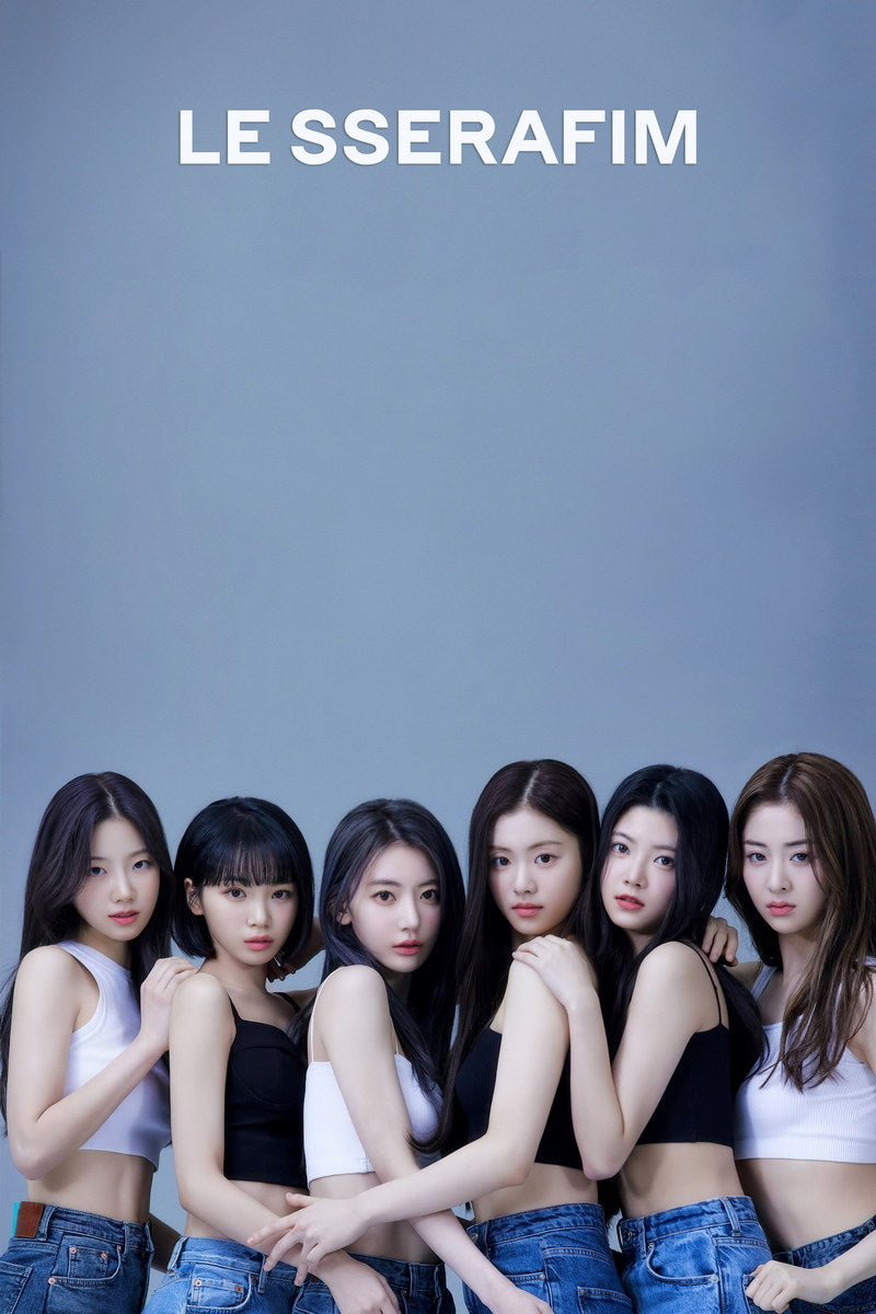 LE SSERAFIM Sakura Chaewon Yunjin Kazuha Eunchae Group Debut Photo Poster K-Pop  Aesthetic K-pop Female Girl Group Korean Fashion Idol Wall Art Print