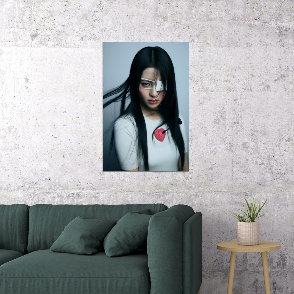 LE SSERAFIM Huh Yunjin UNFORGIVEN Concept Photo Poster K-Pop  Aesthetic K-pop Female Girl Group Korean Fashion Idol Wall Art Print