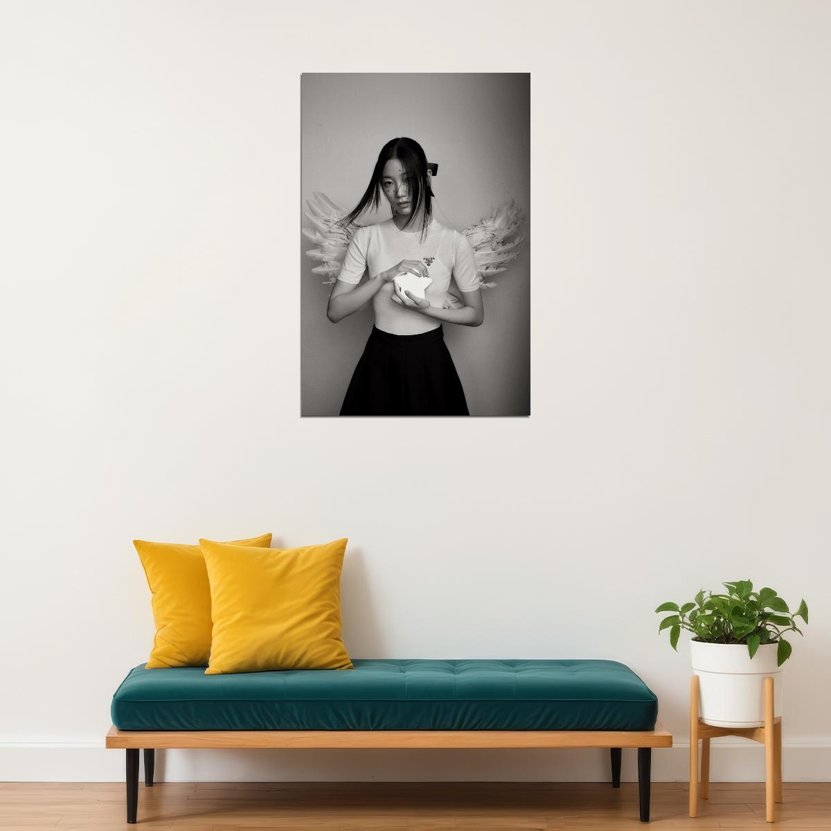 LE SSERAFIM Kazuha UNFORGIVEN Concept Photo Poster K-Pop  Aesthetic K-pop Female Girl Group Korean Fashion Idol Wall Art Print