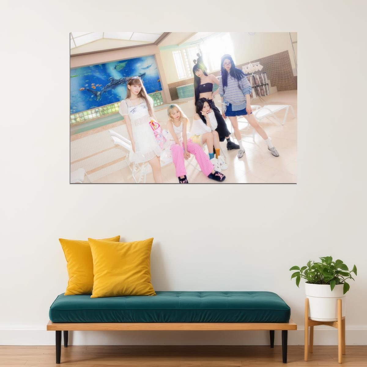 LE SSERAFIM Sakura Chaewon Yunjin Kazuha Eunchae CRAZY Album Concept Photo Music Poster K-Pop Aesthetic Female Girl Group Korean Idol Wall Art Print