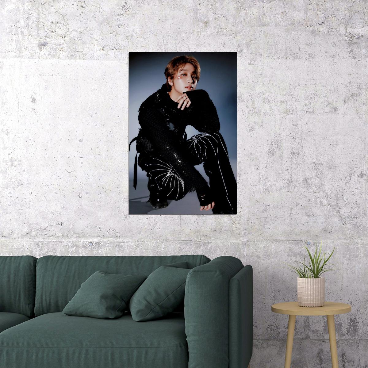 NCT 127 Haechan Kpop Boy Band Poster Fact Check MV Teaser Photo Kpop Photocard Collectible Viral Cyberpunk Fashion Photocard Style Wall Art