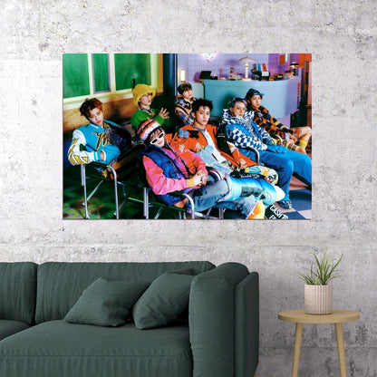 NCT Dream Teaser Photo Kpop Idol Fashion Colorful Group Concept Poster Trendy Photocard Style Wall Art for Collectors