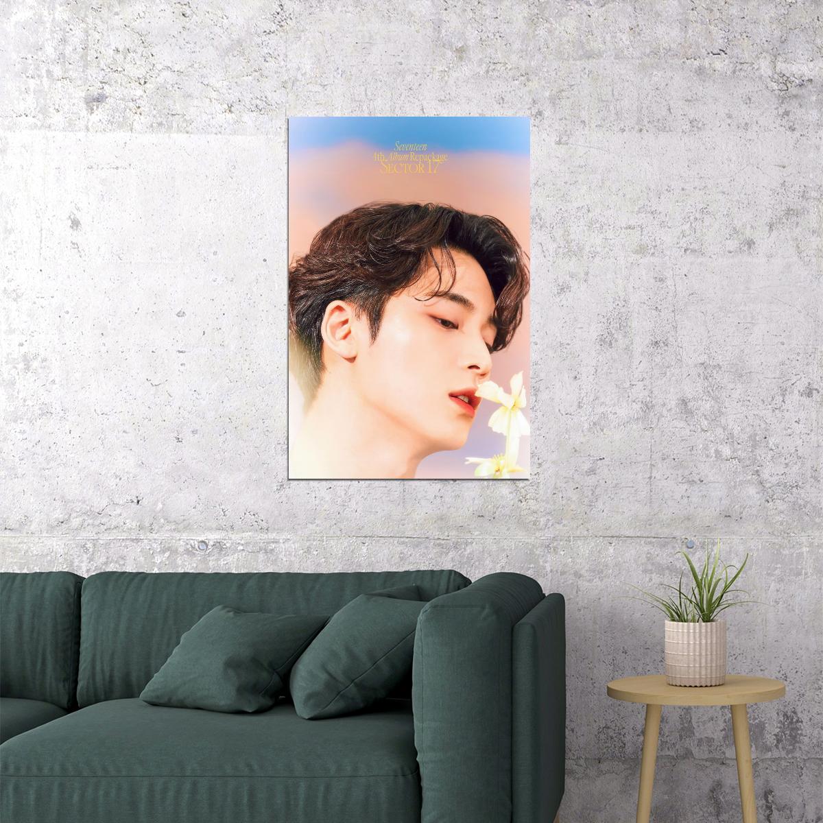 MINGYU Seventeen SECTOR 17 Concept Photo Music Poster KPop Aesthetic Kpop Male Boys Group Boy Band Trendy Photocard Style for Kpop Fans