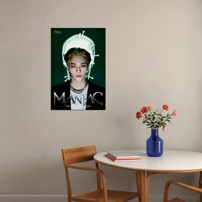 Stray Kids SKZ Hyunjin ODDINARY Album Teaser Photo Maniac Concept Kpop Boy Band Poster Retro Futuristic Style Collectible Wall Art Viral Cyberpunk Decor