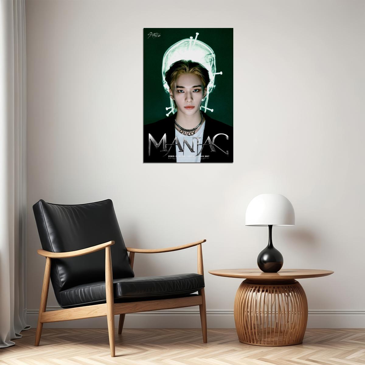 Stray Kids SKZ Hyunjin ODDINARY Album Teaser Photo Maniac Concept Kpop Boy Band Poster Retro Futuristic Style Collectible Wall Art Viral Cyberpunk Decor