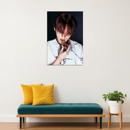 Stray Kids SKZ Lee Know ROCKSTAR Concept Photo Music Poster Korean Idol Grunge Fashion Kpop Photocard Style Print Trendy Boy Band Wall Art Retro Rockstar Aesthetic