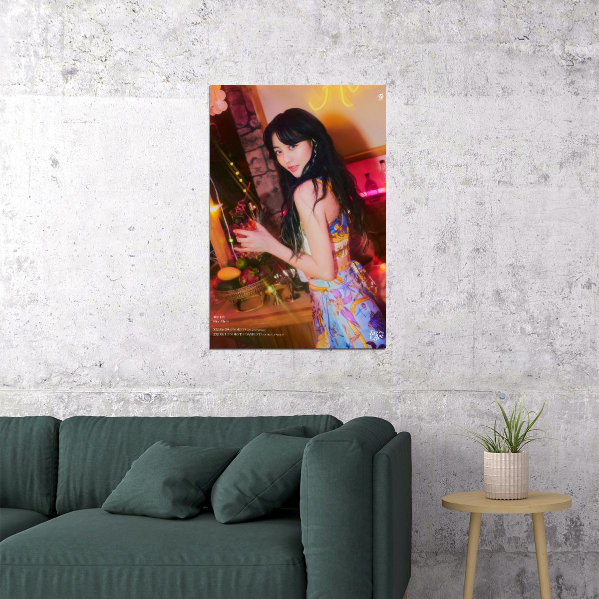 TWICE Jihyo Taste of Love Album Teaser Fallen Photo Kpop Poster Home Bar Wall Art Kpop Female Girl Group Korean Fashion Idol Bar Decor Cafe Print