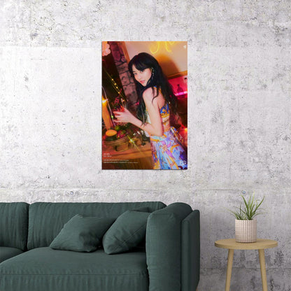 TWICE Jihyo Taste of Love Album Teaser Fallen Photo Kpop Poster Home Bar Wall Art Kpop Female Girl Group Korean Fashion Idol Bar Decor Cafe Print