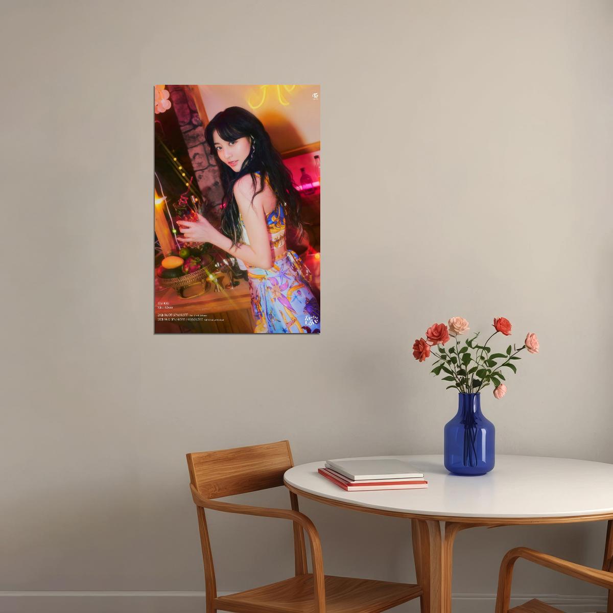 TWICE Jihyo Taste of Love Album Teaser Fallen Photo Kpop Poster Home Bar Wall Art Kpop Female Girl Group Korean Fashion Idol Bar Decor Cafe Print