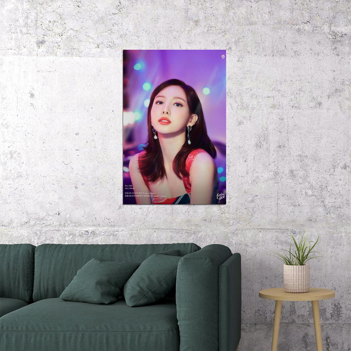 TWICE Nayeon Taste of Love Album Teaser Fallen Photo Kpop Poster Home Bar Wall Art Kpop Female Girl Group Korean Fashion Idol Bar Decor Cafe Print