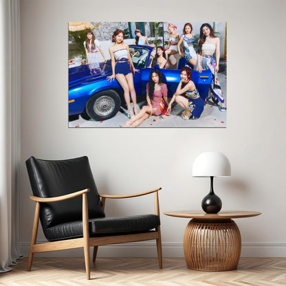 TWICE Nayeon Jeongyeon Momo Sana Jihyo Mina Dahyun Chaeyoung Tzuyu Taste of Love Album Teaser Photo Summer Kpop Wall Art Kpop Bar Decor Cafe Print