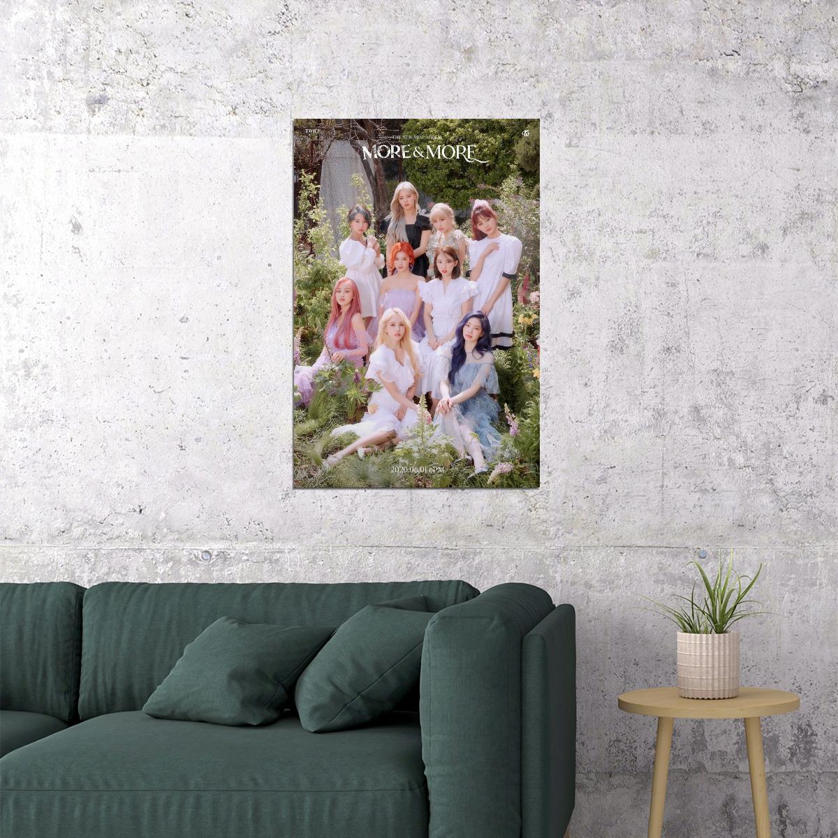 TWICE Group Photo MORE & MORE Album Concept Photo Summer Kpop Wall Art Spring Garden Print Coquette Aesthetic Decor