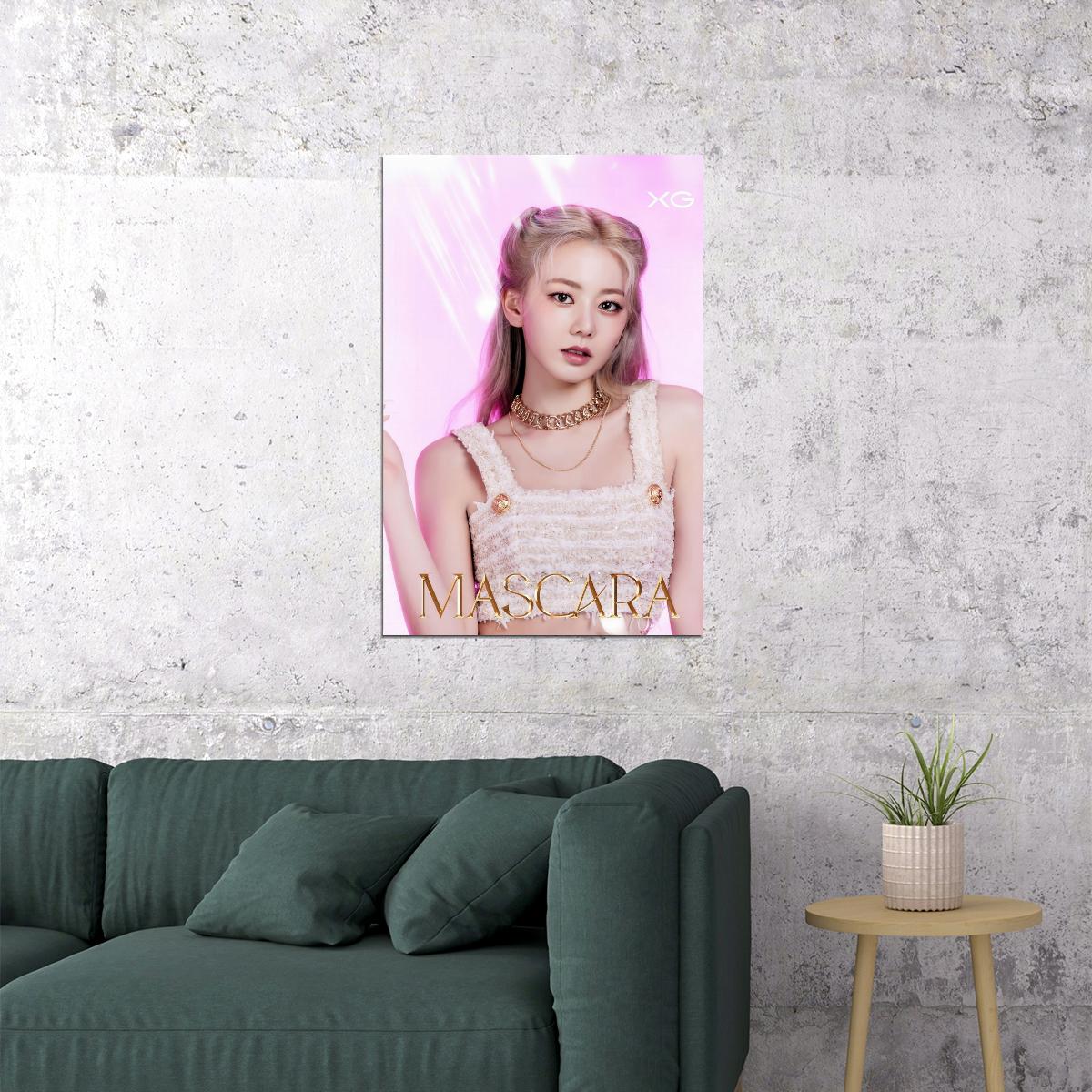 XG Hinata MASCARA Concept Photo Music Poster K-Pop Aesthetic Japanese Female Girl Group Korean Fashion Idol Wall Art Print