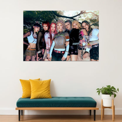 XG IYKYK Concept Photo K-pop Music Poster Y2K Neo Futurism Aesthetic Female Cyber Kpop Idol Fashion Print Trendy Kpop Girl Group Wall Art