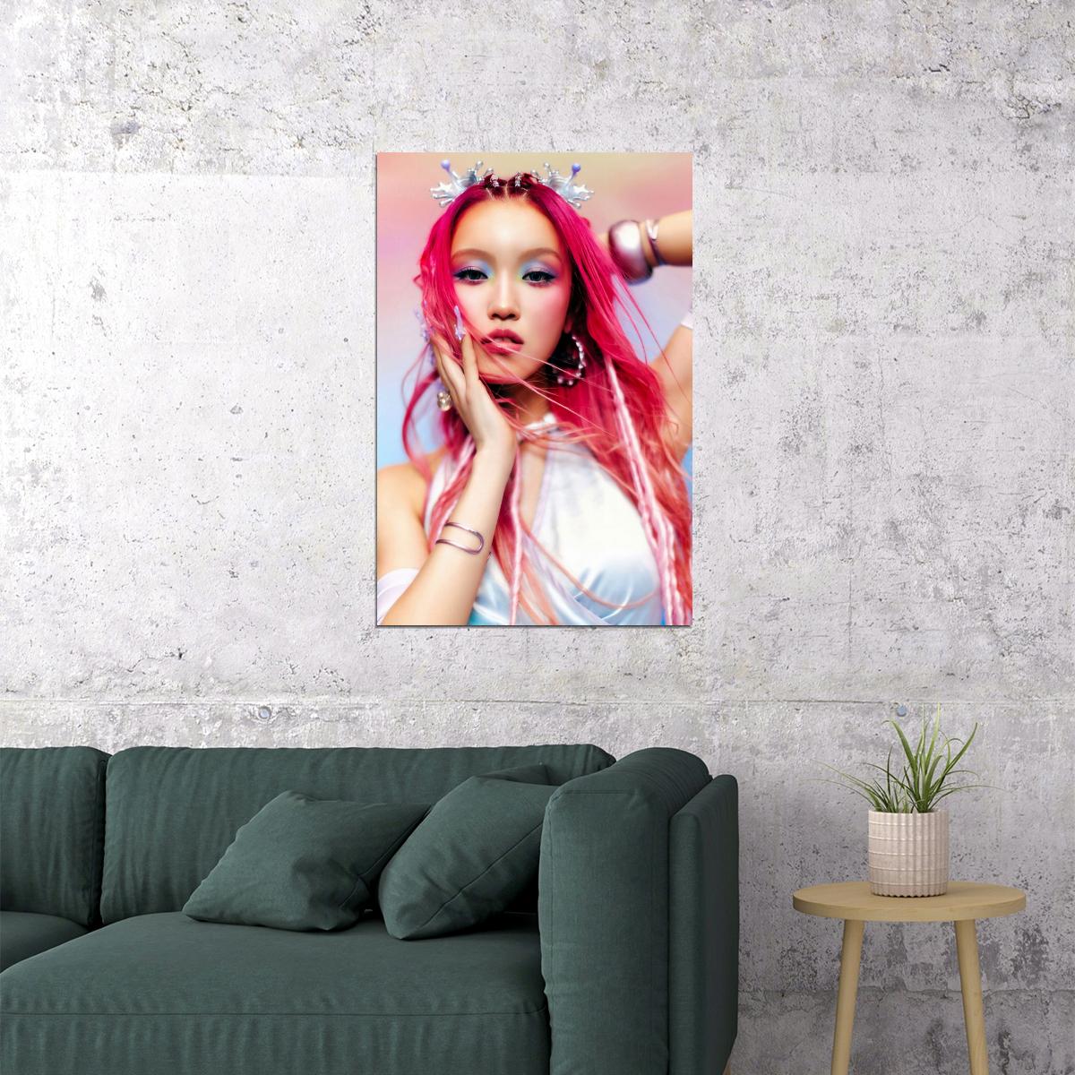 XG Chisa IYKYK Concept Photo K-pop Music Poster Y2K Neo Futurism Aesthetic Female Cyber Kpop Idol Fashion Print Trendy Kpop Girl Group Wall Art