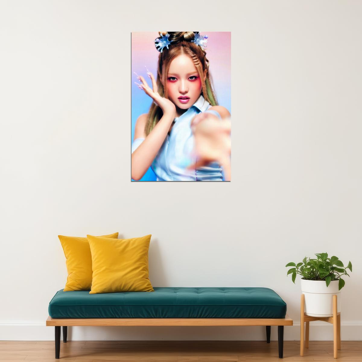 XG Juria IYKYK Concept Photo K-pop Music Poster Y2K Neo Futurism Aesthetic Female Cyber Kpop Idol Fashion Print Trendy Kpop Girl Group Wall Art