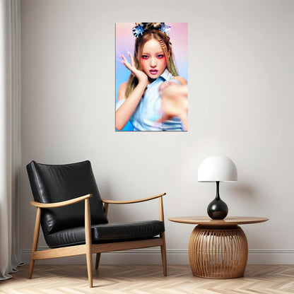 XG Juria IYKYK Concept Photo K-pop Music Poster Y2K Neo Futurism Aesthetic Female Cyber Kpop Idol Fashion Print Trendy Kpop Girl Group Wall Art