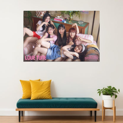 FIFTY FIFTY Photo Music Poster K-Pop Home Decor For Living Room Aesthetic Kpop Female Girl Group Korean Fashion Idol Wall Art Print