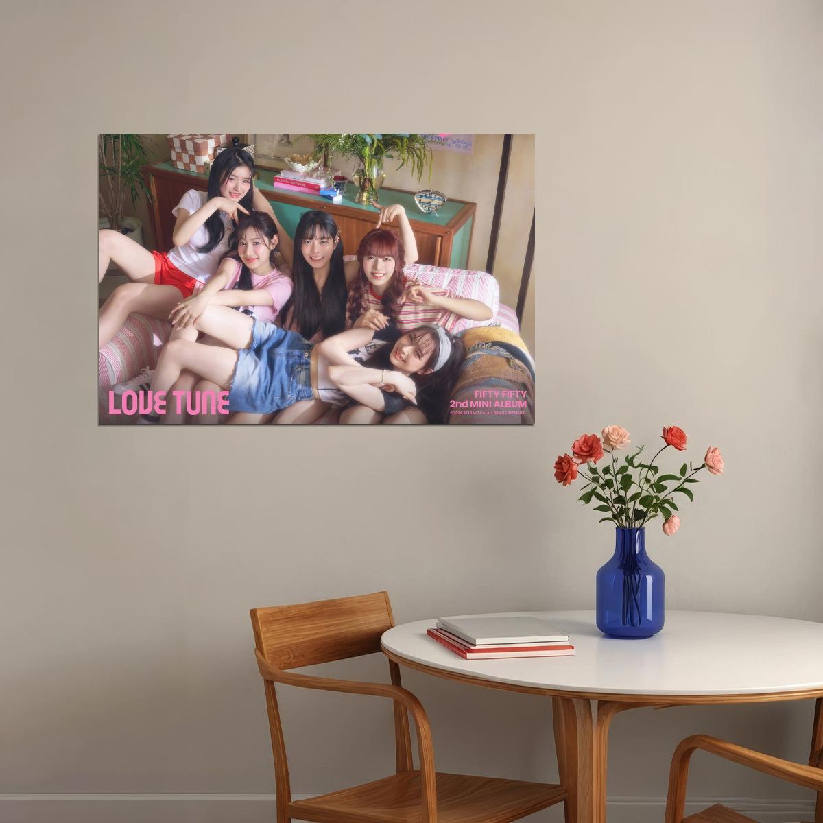 FIFTY FIFTY Photo Music Poster K-Pop Home Decor For Living Room Aesthetic Kpop Female Girl Group Korean Fashion Idol Wall Art Print