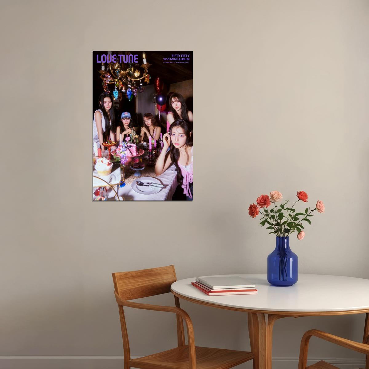 FIFTY FIFTY Photo Music Poster K-Pop Home Decor For Living Room Aesthetic Kpop Female Girl Group Korean Fashion Idol Wall Art Print - xonomax