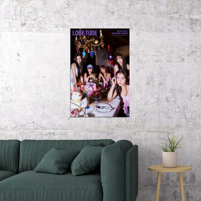 FIFTY FIFTY Photo Music Poster K-Pop Home Decor For Living Room Aesthetic Kpop Female Girl Group Korean Fashion Idol Wall Art Print - xonomax