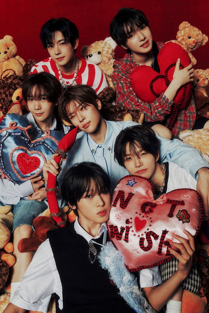 NCT WISH K-Pop Photo Boy Band Valentine's Day Themed Concept Image Music Poster Wall Art Print Cute Decor Collectible for Fans