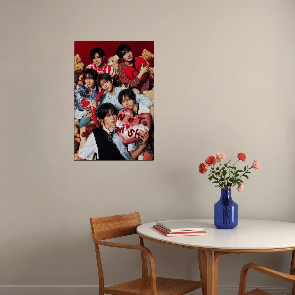 NCT WISH K-Pop Photo Boy Band Valentine's Day Themed Concept Image Music Poster Wall Art Print Cute Decor Collectible for Fans