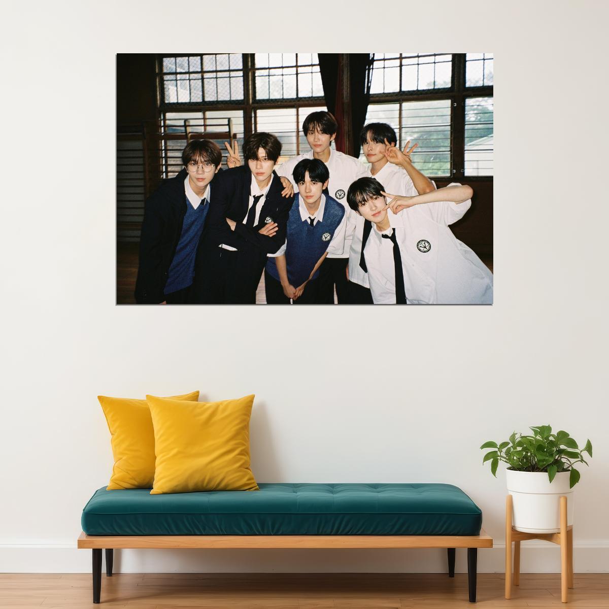 NCT WISH Concept Photo Music Poster K-Pop Boy Band School Uniform Look Nostalgic Aesthetic Wall Art Home Decor For Living Room Gift for Fans