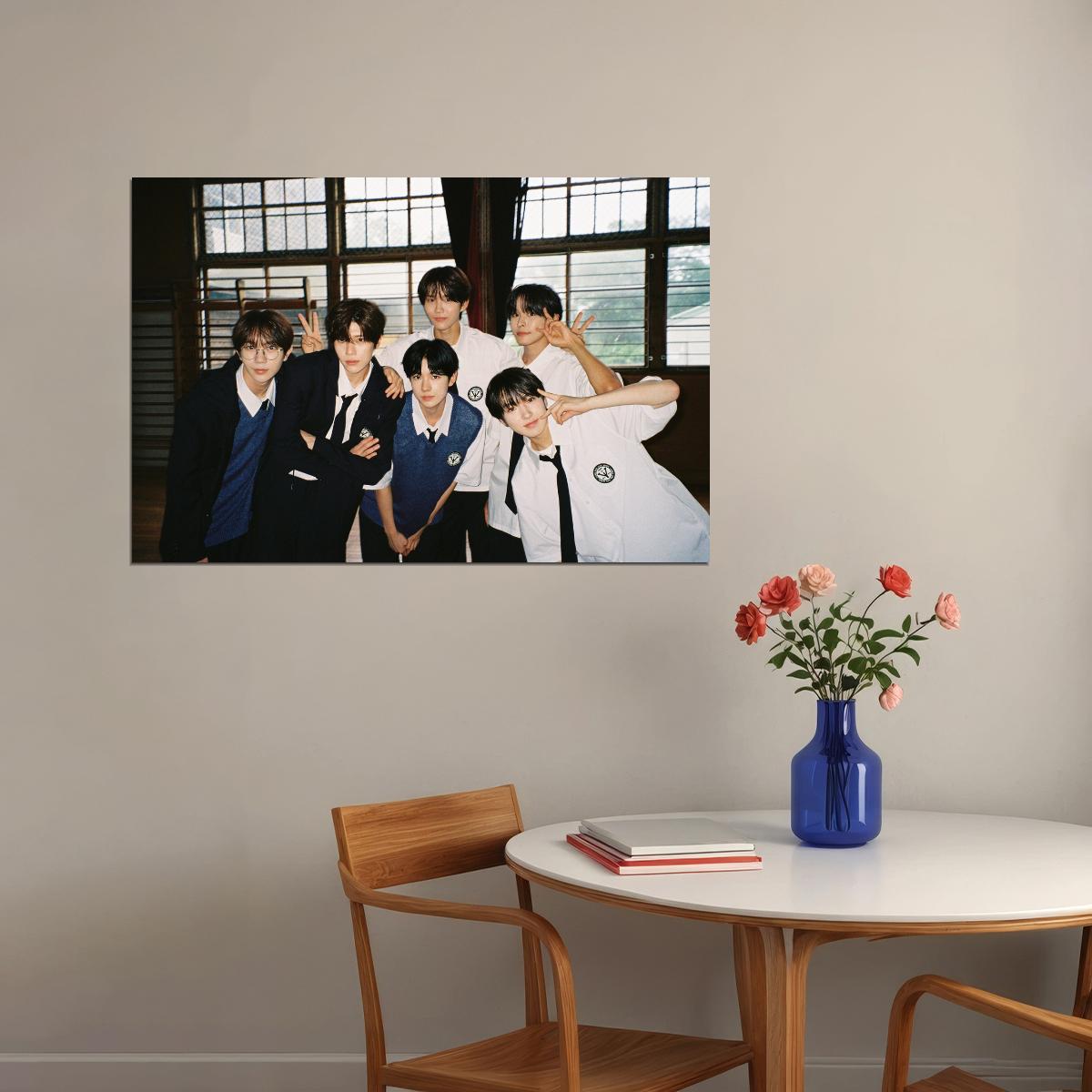 NCT WISH Concept Photo Music Poster K-Pop Boy Band School Uniform Look Nostalgic Aesthetic Wall Art Home Decor For Living Room Gift for Fans