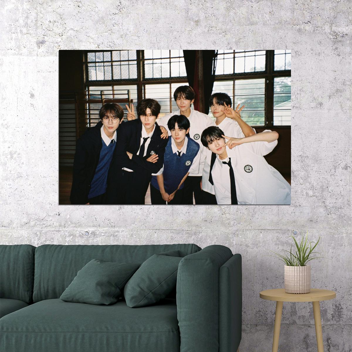 NCT WISH Concept Photo Music Poster K-Pop Boy Band School Uniform Look Nostalgic Aesthetic Wall Art Home Decor For Living Room Gift for Fans