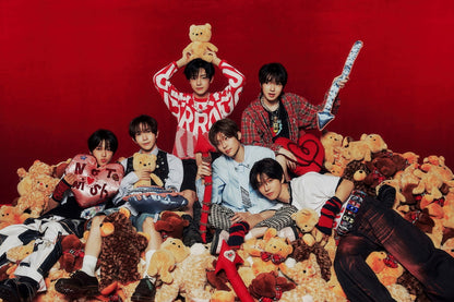 NCT WISH K-Pop Photo Boy Band Valentine's Day Themed Concept Image Music Poster Wall Art Print Cute Decor Collectible for Fans - xonomax