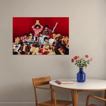 NCT WISH K-Pop Photo Boy Band Valentine's Day Themed Concept Image Music Poster Wall Art Print Cute Decor Collectible for Fans - xonomax