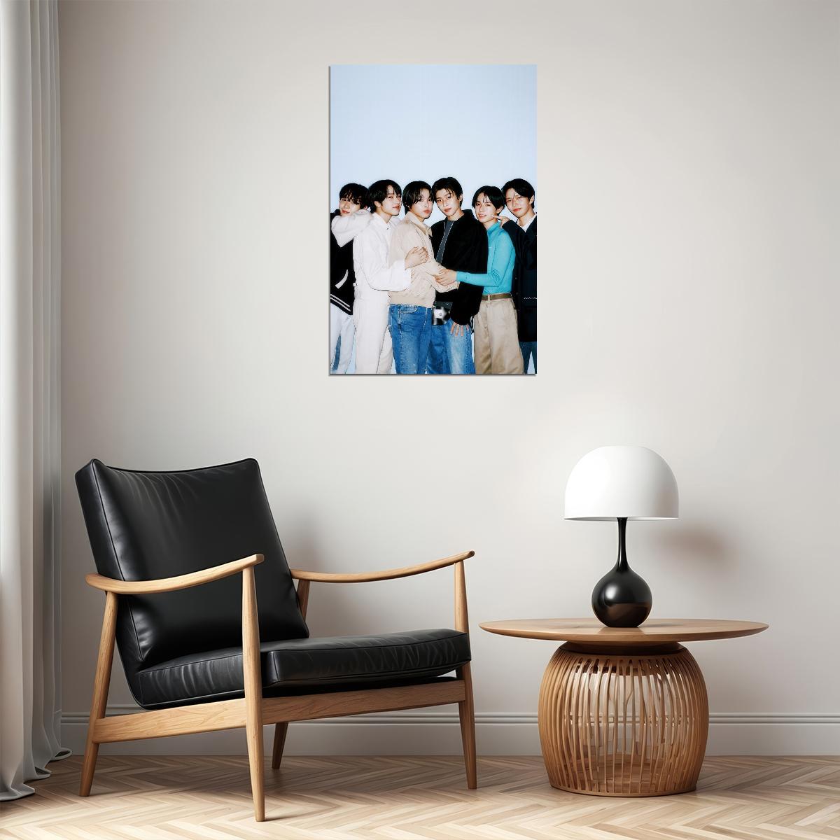 NCT WISH Photo Poster K-Pop Boy Band Group Portrait Warm Pastel Aesthetic Music Wall Art Print Cozy Home Decor For Living Room Gift for Fans