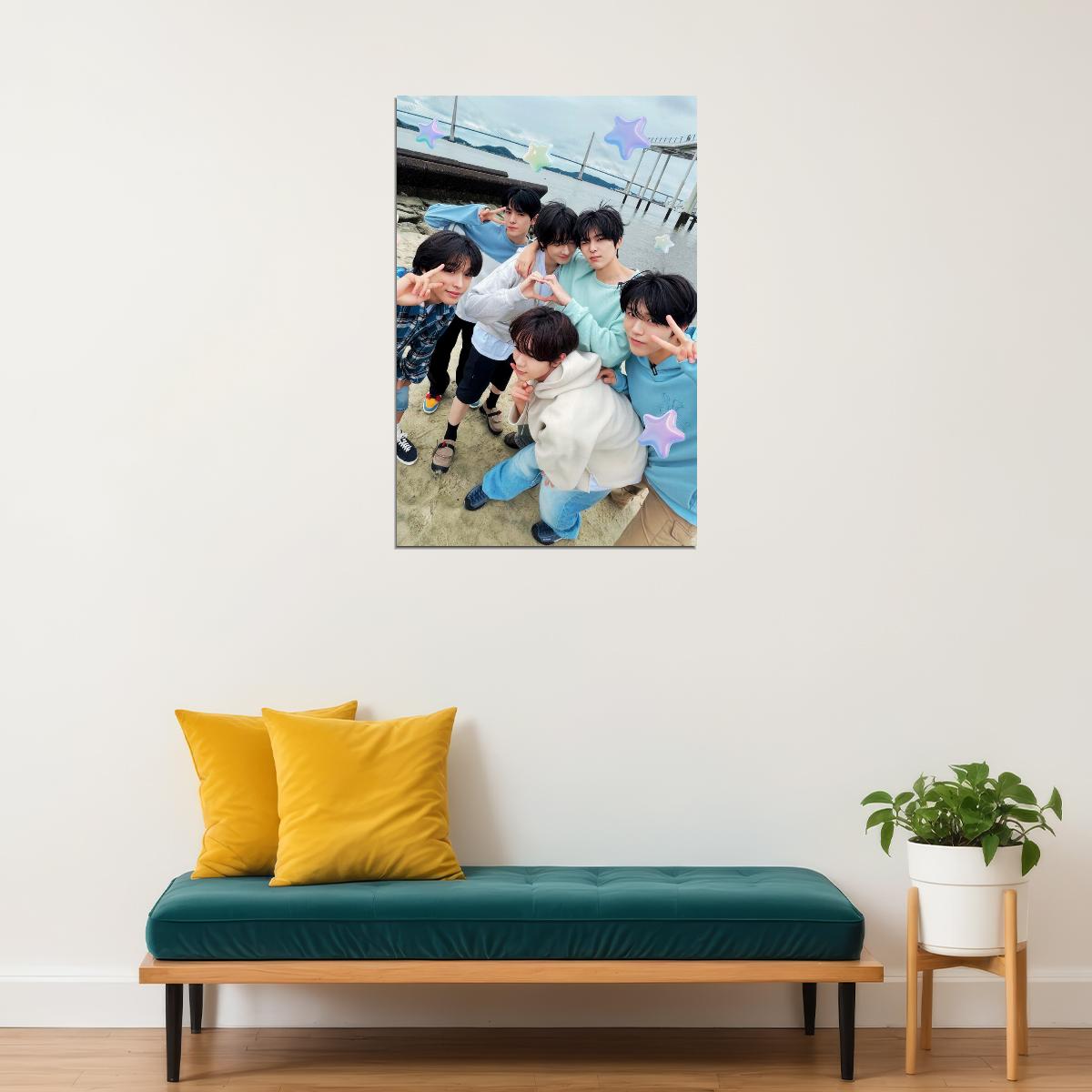 NCT WISH K-Pop Boy Band Beach Fun Outdoors Summer Vibes Aesthetic Music Poster Wall Art Print Home Decor For Living Room Collectible