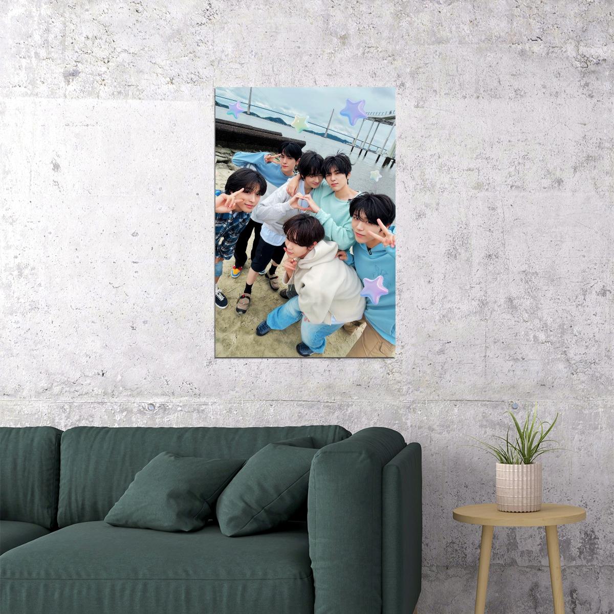 NCT WISH K-Pop Boy Band Beach Fun Outdoors Summer Vibes Aesthetic Music Poster Wall Art Print Home Decor For Living Room Collectible