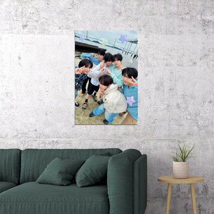 NCT WISH K-Pop Boy Band Beach Fun Outdoors Summer Vibes Aesthetic Music Poster Wall Art Print Home Decor For Living Room Collectible