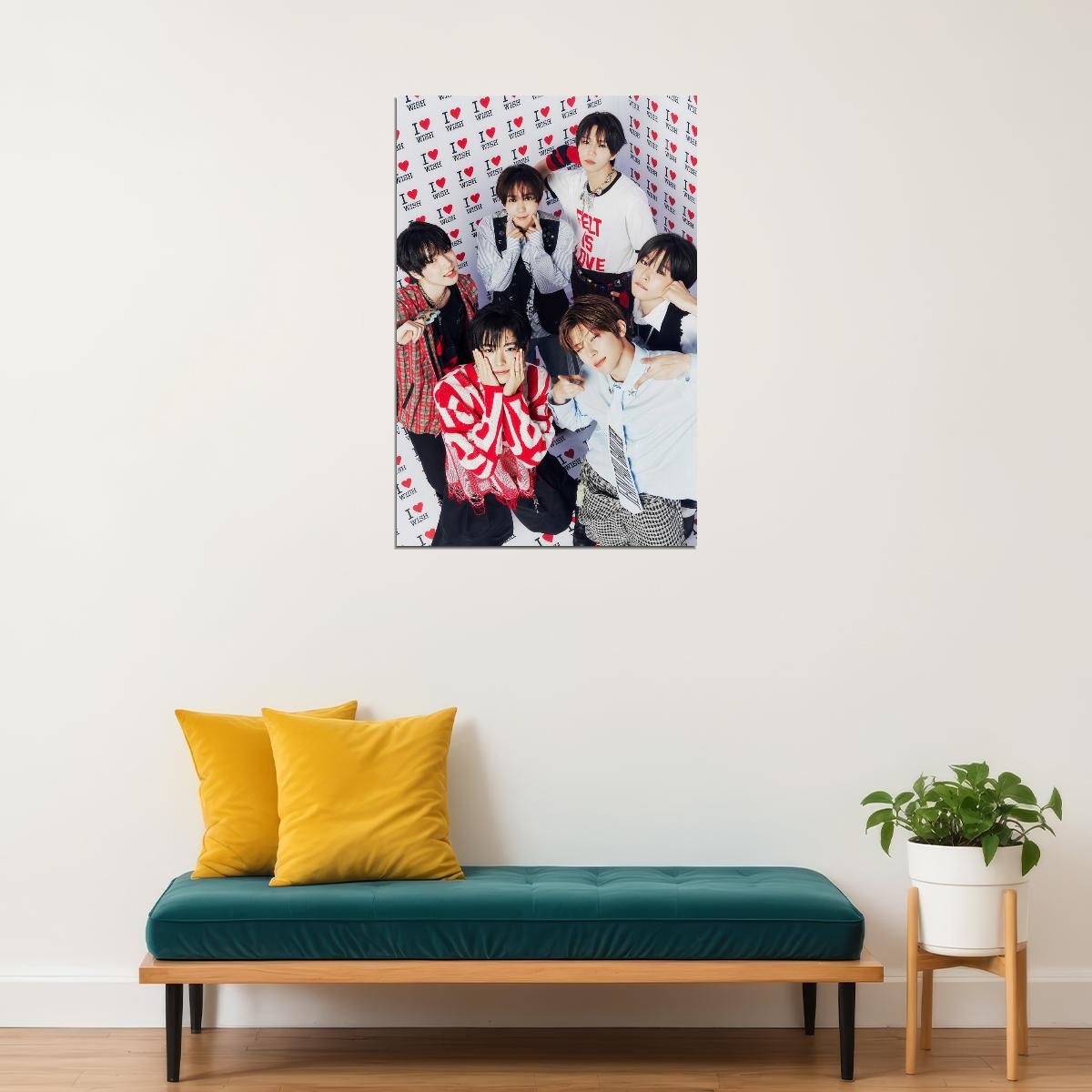 NCT WISH K-Pop Boy Band Group Selfie Fansign Event Fun Moments Music Poster Wall Art Print Collectible Home Decor For Living Room Collectible