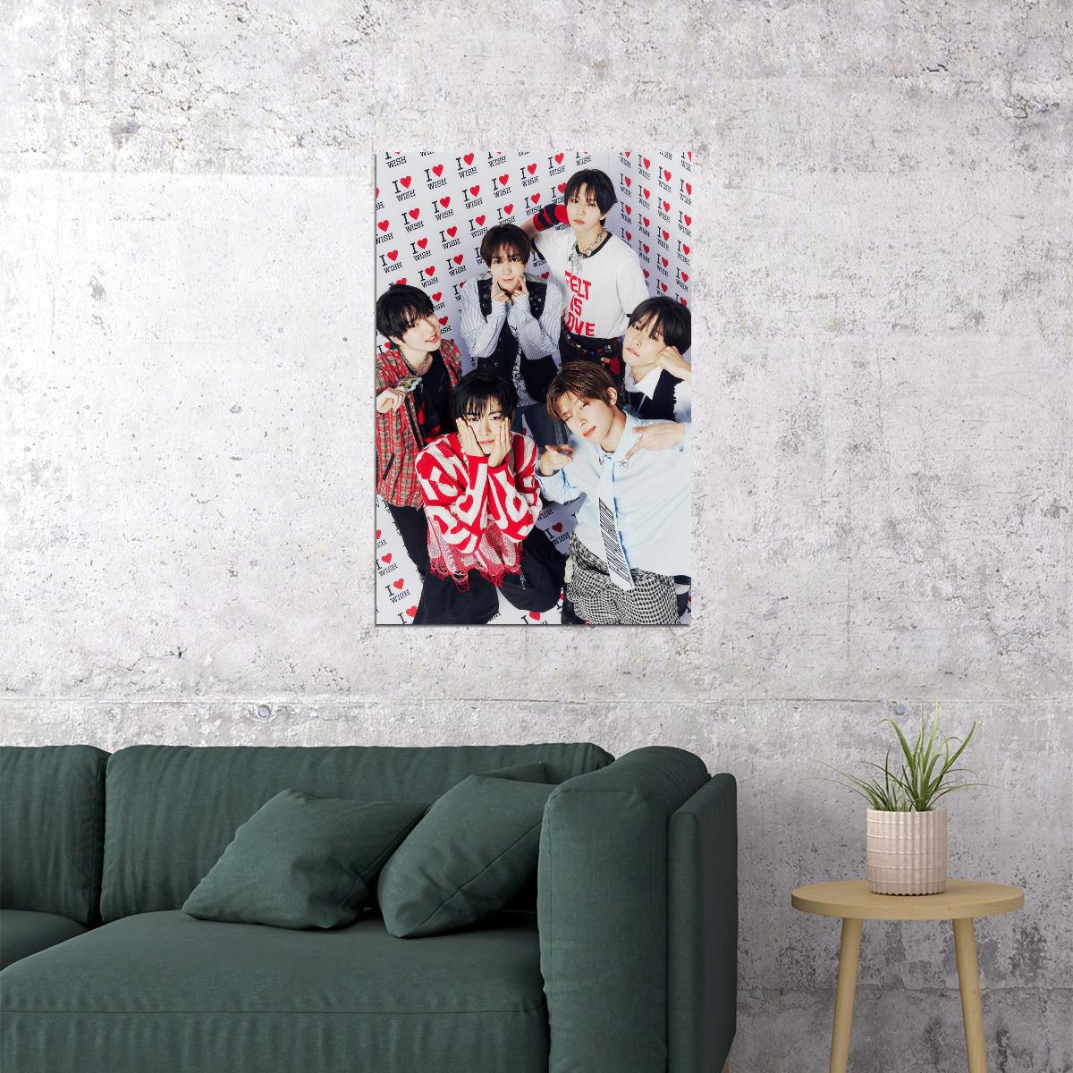 NCT WISH K-Pop Boy Band Group Selfie Fansign Event Fun Moments Music Poster Wall Art Print Collectible Home Decor For Living Room Collectible