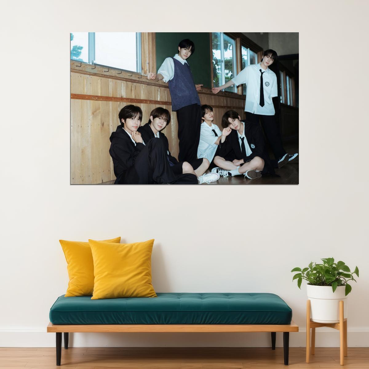 NCT WISH Concept Photo Music Poster K-Pop Boy Band School Uniform Look Nostalgic Aesthetic Wall Art Home Decor For Living Room Gift for Fans