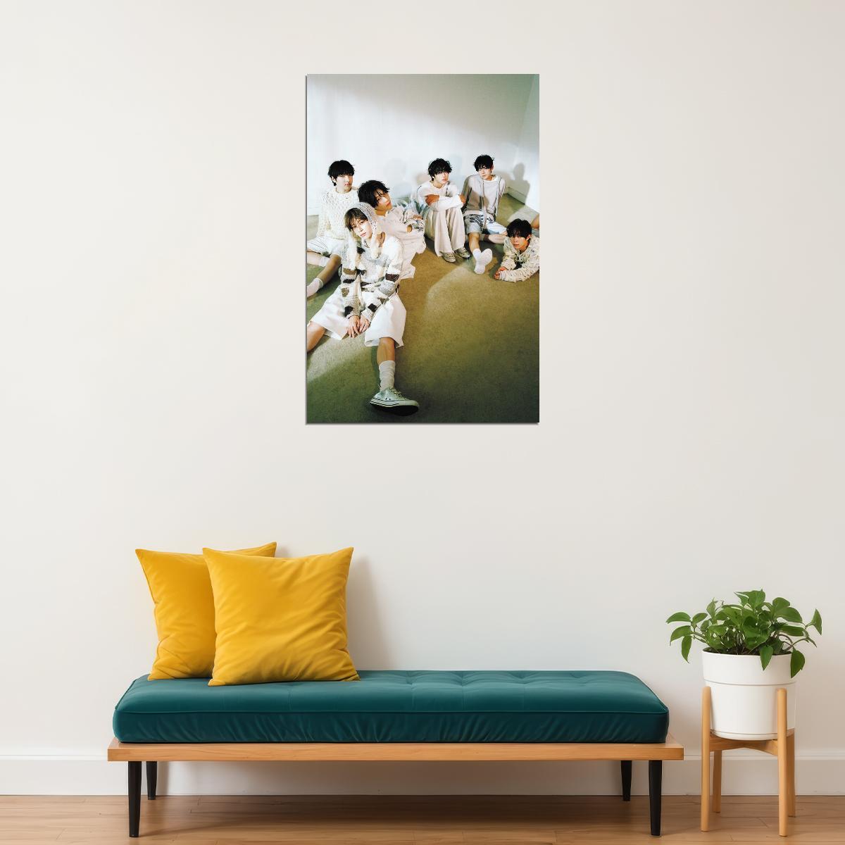 NCT WISH Steady Concept Photo Music Poster K-Pop Boy Band Print Group Shot Cute Aesthetic Wall Art Home Decor For Living Room Gift for Fans