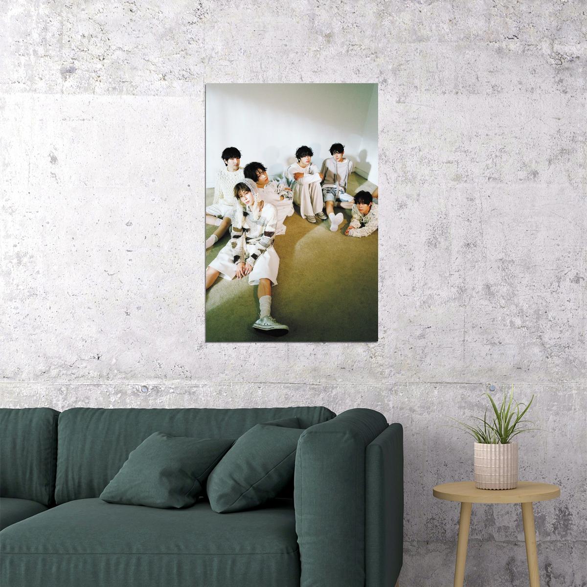 NCT WISH Steady Concept Photo Music Poster K-Pop Boy Band Print Group Shot Cute Aesthetic Wall Art Home Decor For Living Room Gift for Fans