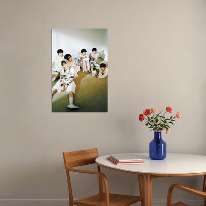 NCT WISH Steady Concept Photo Music Poster K-Pop Boy Band Print Group Shot Cute Aesthetic Wall Art Home Decor For Living Room Gift for Fans