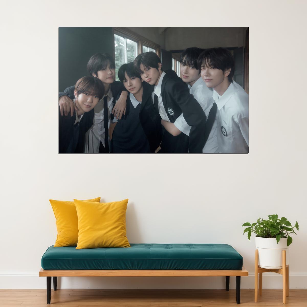 NCT WISH Steady Concept Photo Music Poster K-Pop Boy Band Print Group Shot Cute Aesthetic Wall Art Home Decor For Living Room Gift for Fans