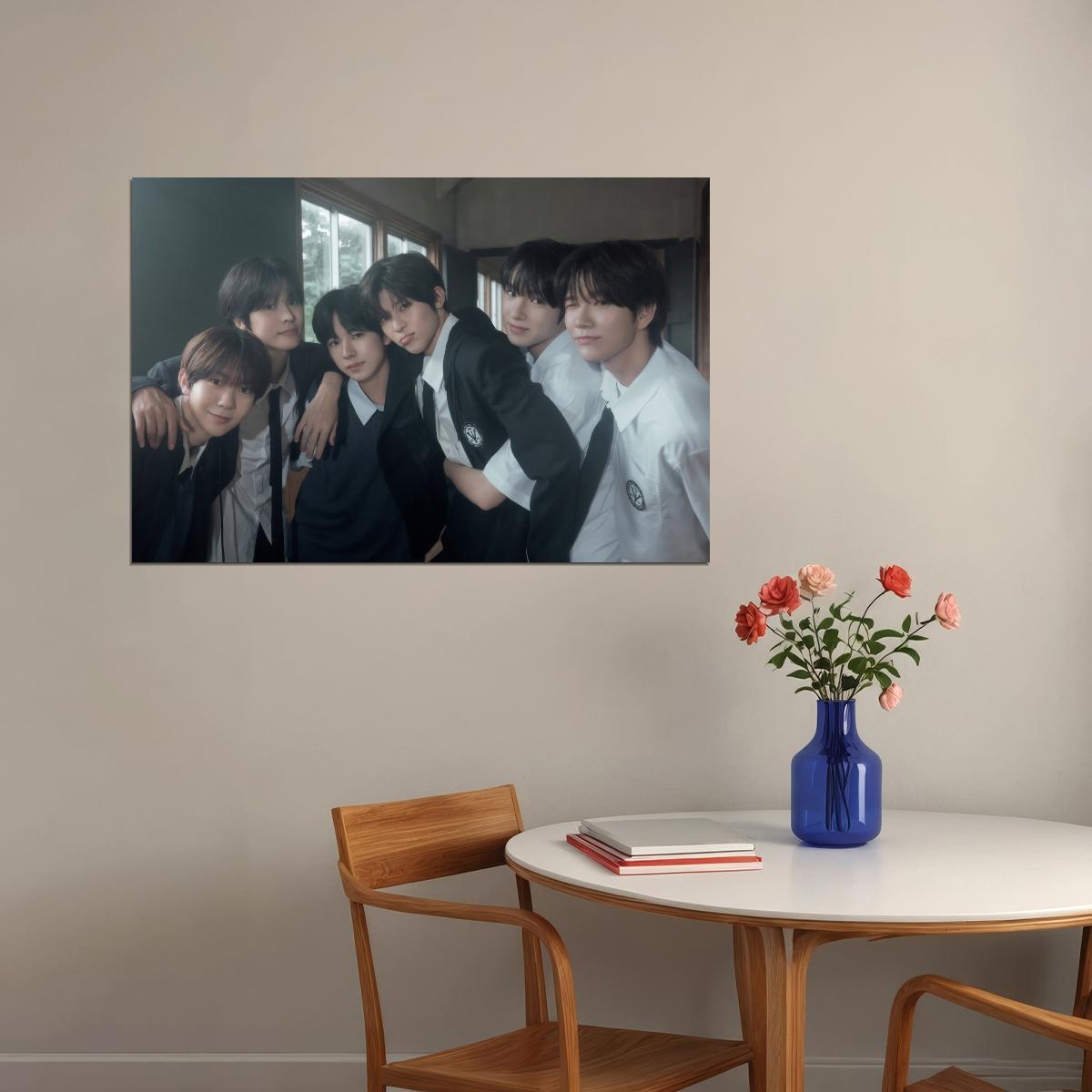 NCT WISH Steady Concept Photo Music Poster K-Pop Boy Band Print Group Shot Cute Aesthetic Wall Art Home Decor For Living Room Gift for Fans