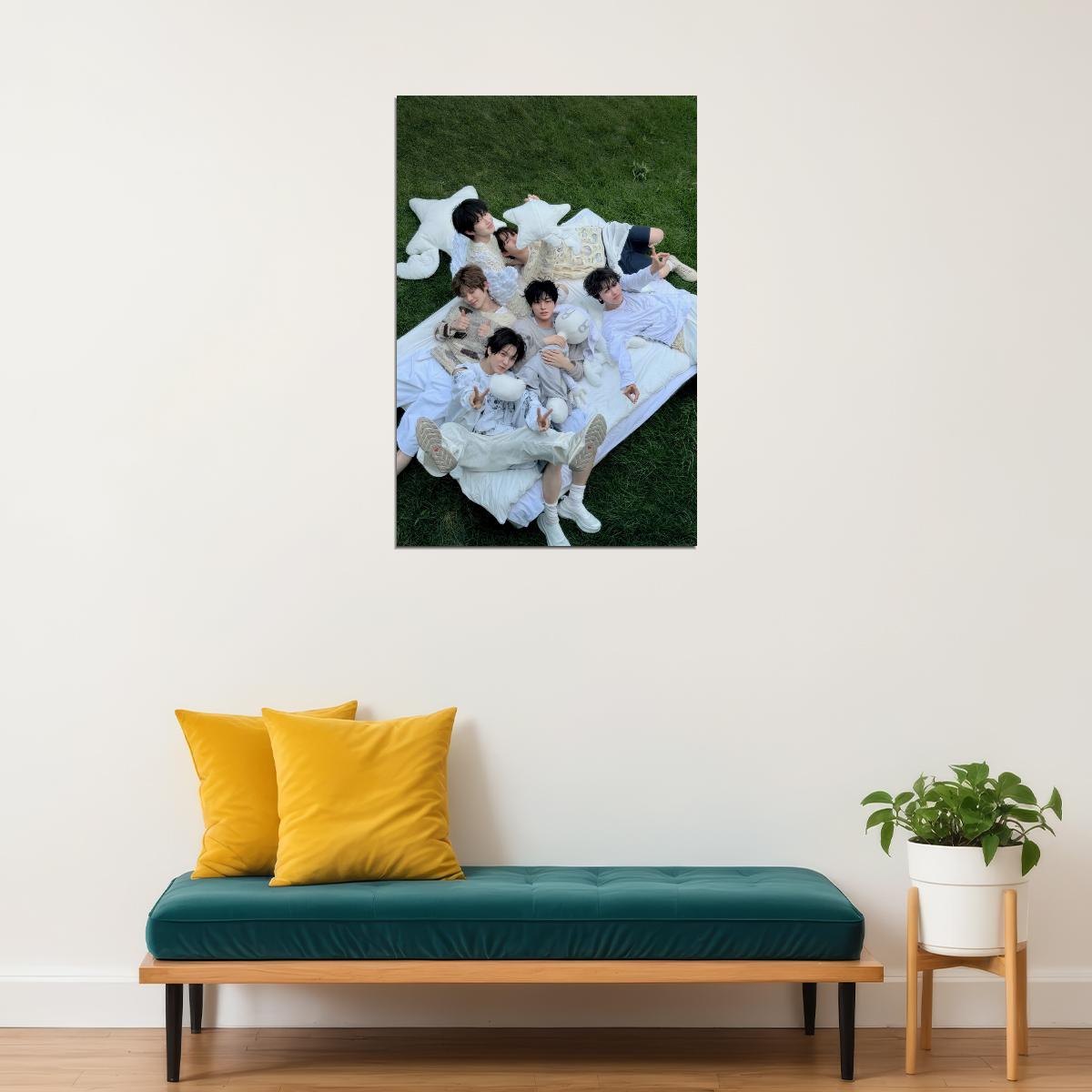 NCT WISH Steady Concept Photo Music Poster K-Pop Boy Band Print Group Shot Cute Aesthetic Wall Art Home Decor For Living Room Gift for Fans - xonomax